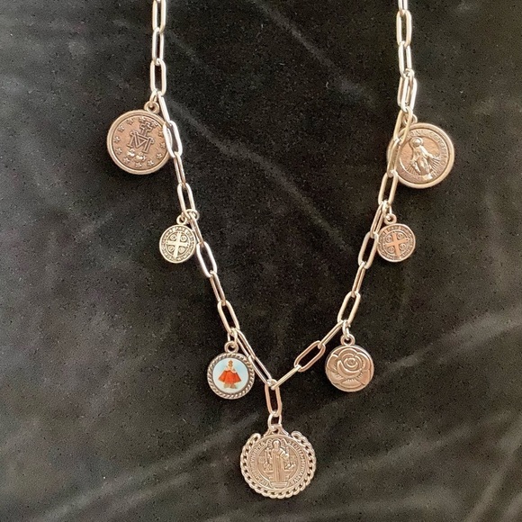 Medallion Religious Charm Necklace - Picture 8 of 8